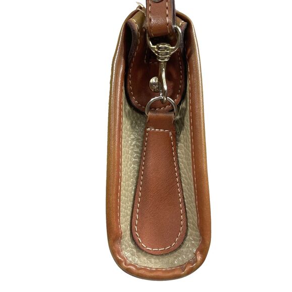 VTG Dooney & Bourke -Taupe -All-Weather -Leather Crossbody Bag/Handbag/Purse USA - Picture 5 of 16